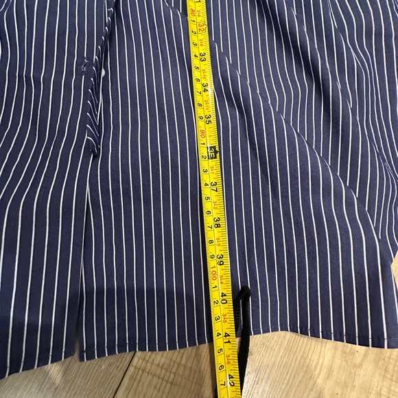 Zara Striped Blue Button-Up Dress size XXL puff sleeve tunic - Picture 16 of 16